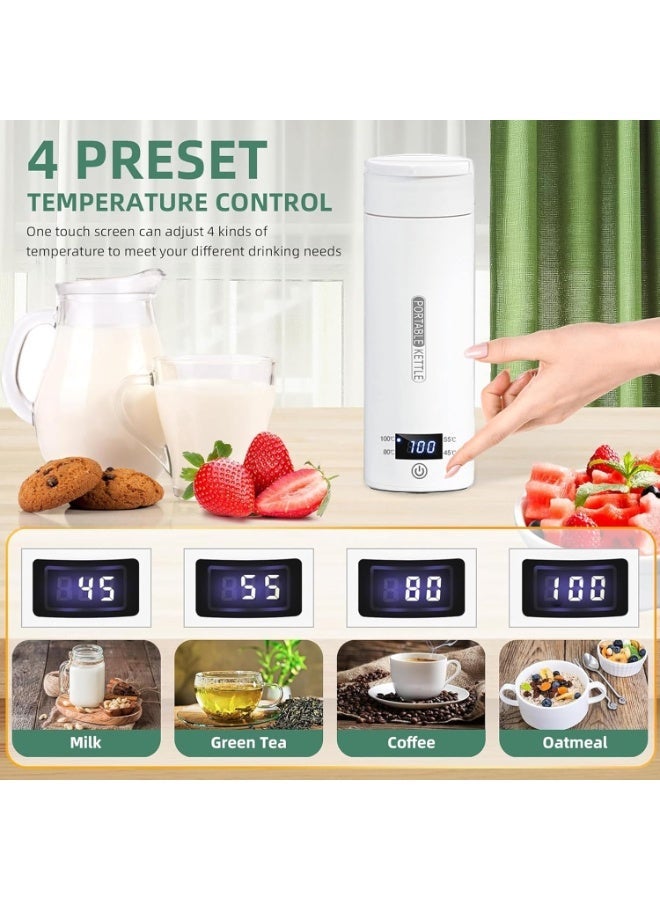 Toscana Travel Electric Kettle, Portable Electric Heating Mug, Water Heater with 4 Temperature Preset Controls, Automatic Shutoff and Dry-Boil Protection, Small Mini Portable Kettle 450ml - Image 2